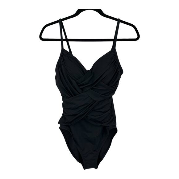 La Blanca swimsuit Island Goddess draped one piece bathing suit size 10 - Picture 2 of 9